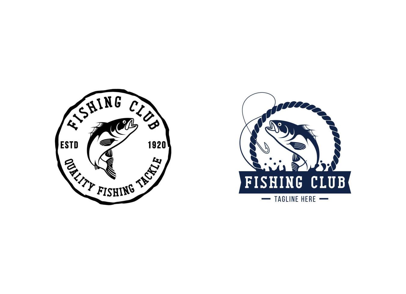 ilustração de modelo de design de logotipo de pesca. logotipo de pesca esportiva vetor