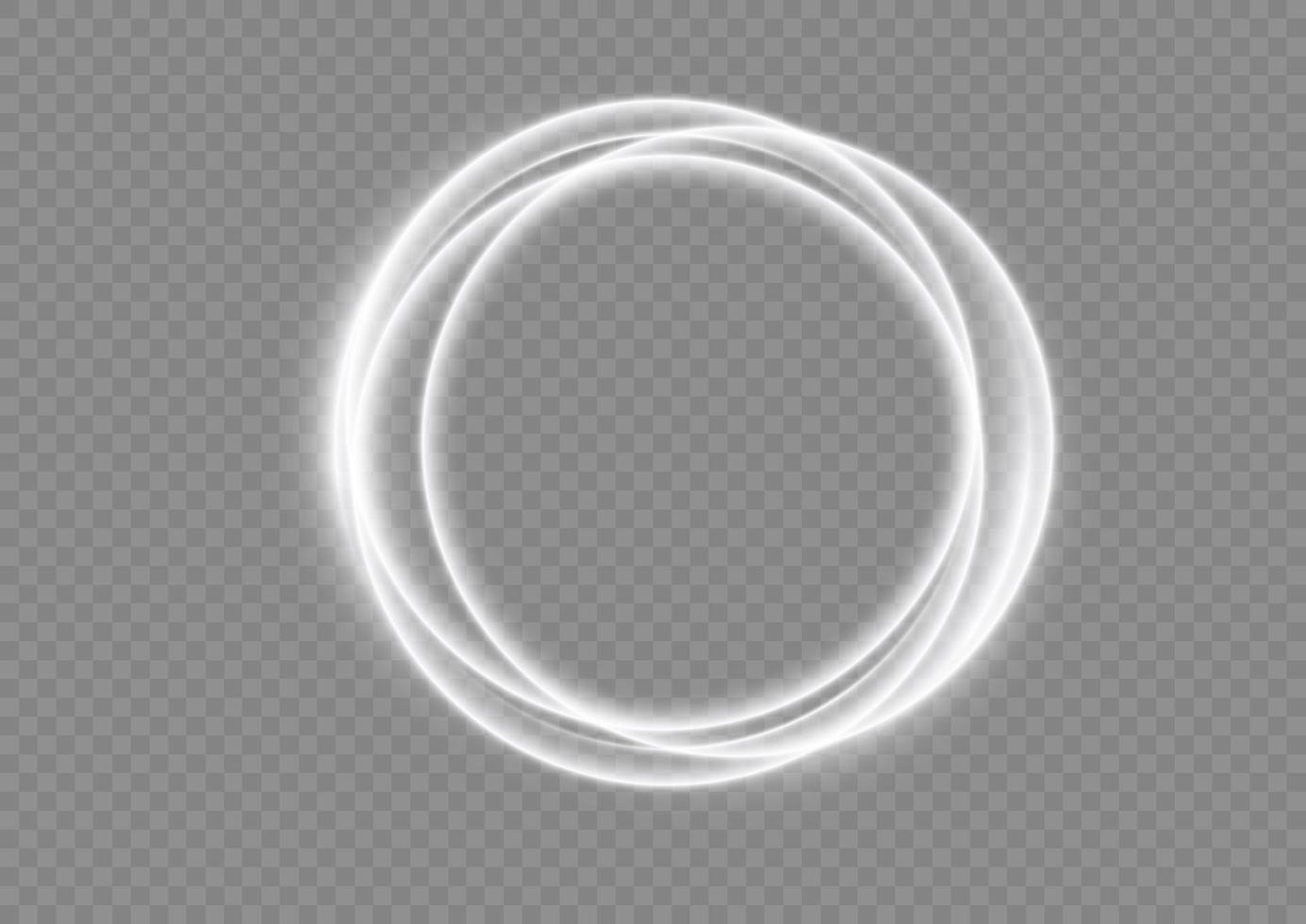 redemoinho branco claro. efeito de luz curva da linha branca. semicírculo de reflexo de vetor de luz branca de luxo abstrato e efeito de luz de faísca. portal de círculo branco luminoso. png pódio, plataforma, mesa.