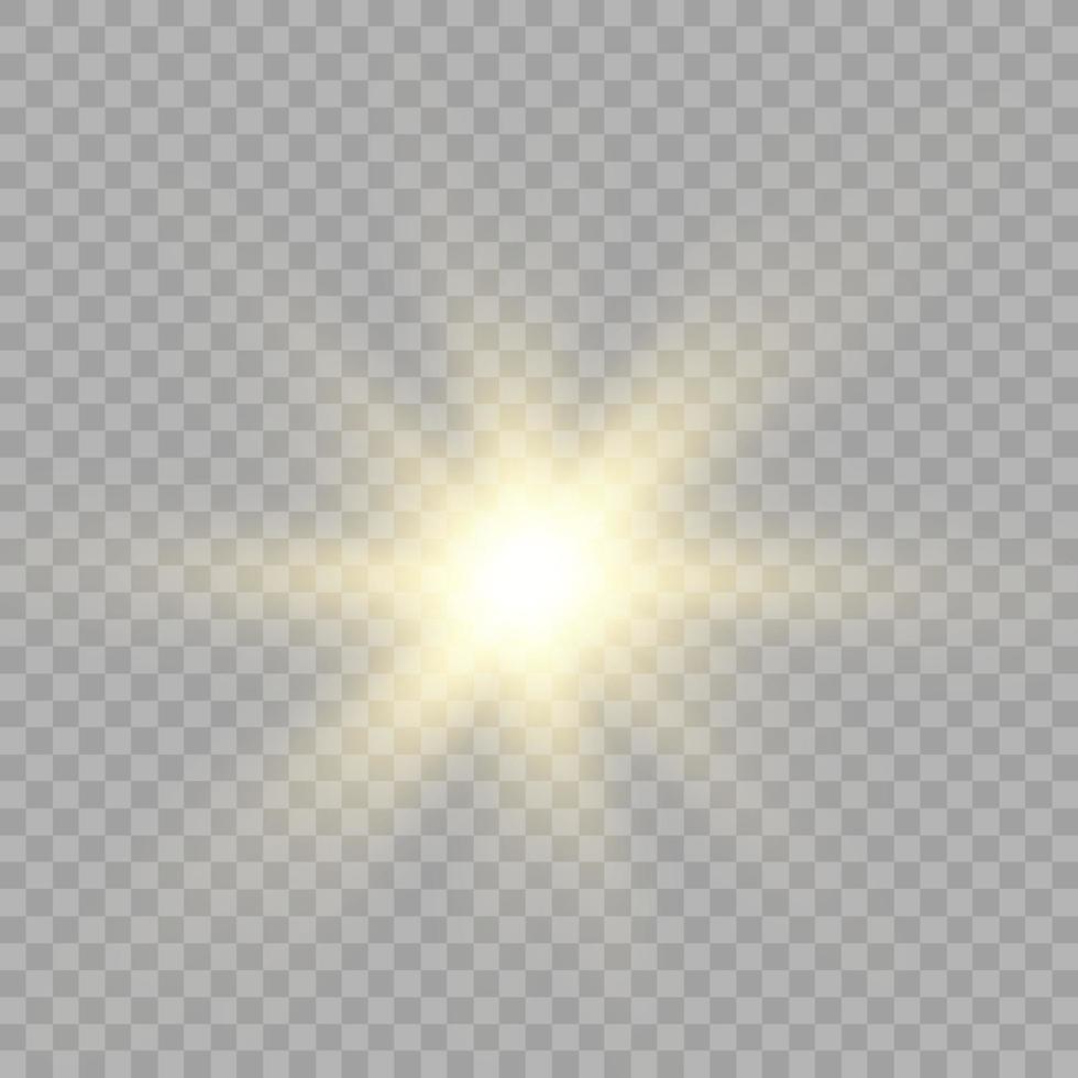 conjunto de efeito de luz isolado de brilho, reflexo de lente, explosão, brilho, linha, flash de sol, faísca e estrelas. design de elemento de efeito especial abstrato. raio de brilho com vetor