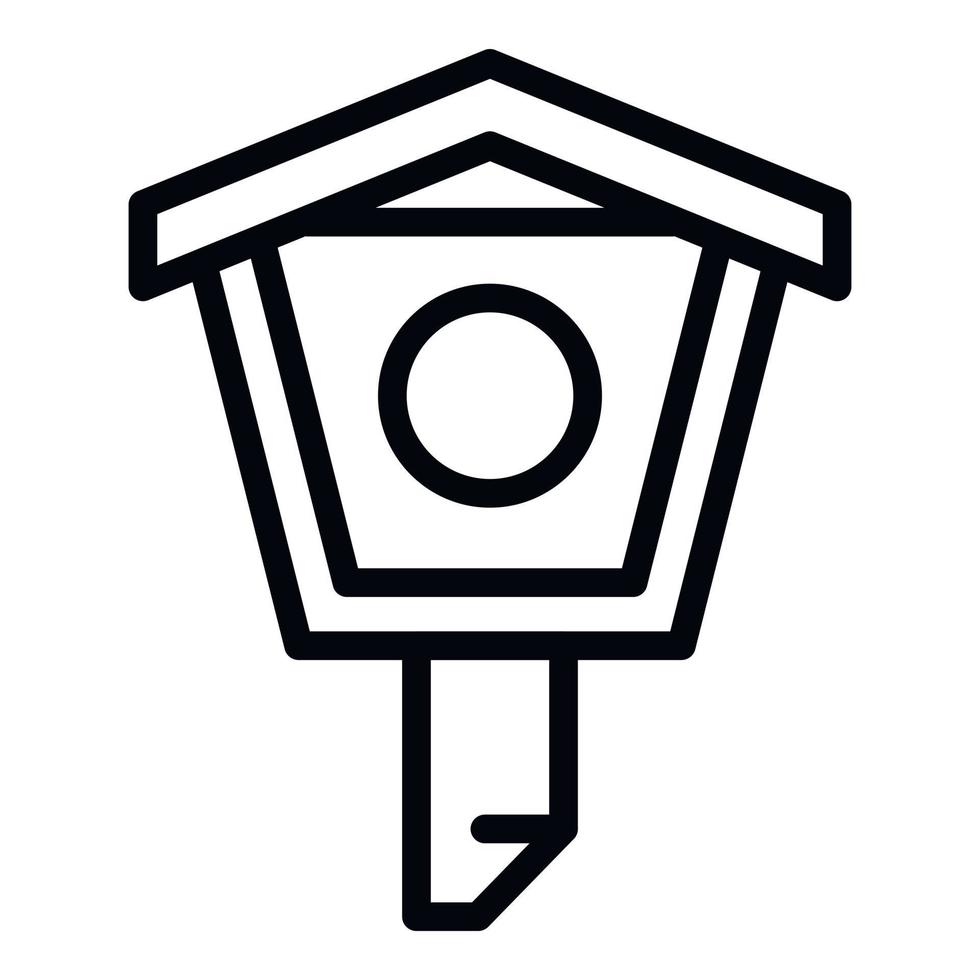 ícone de casa de pássaro de primavera, estilo de estrutura de tópicos vetor
