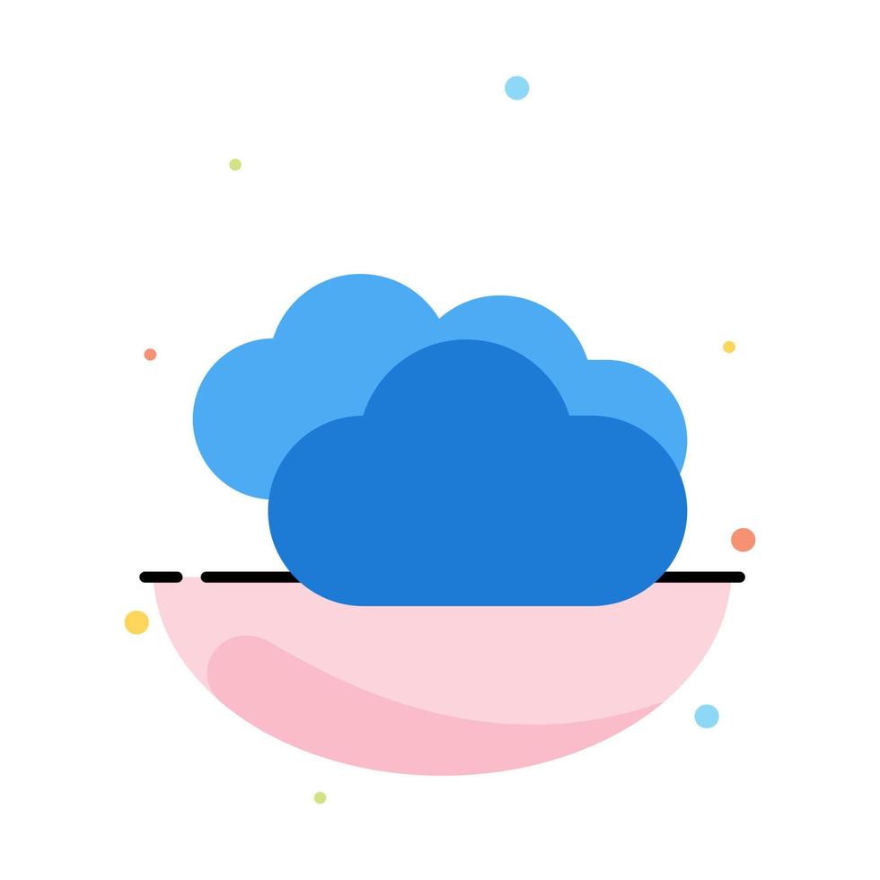 previsão de chuva de nuvens chovendo modelo de ícone de cor plana abstrata de tempo chuvoso vetor