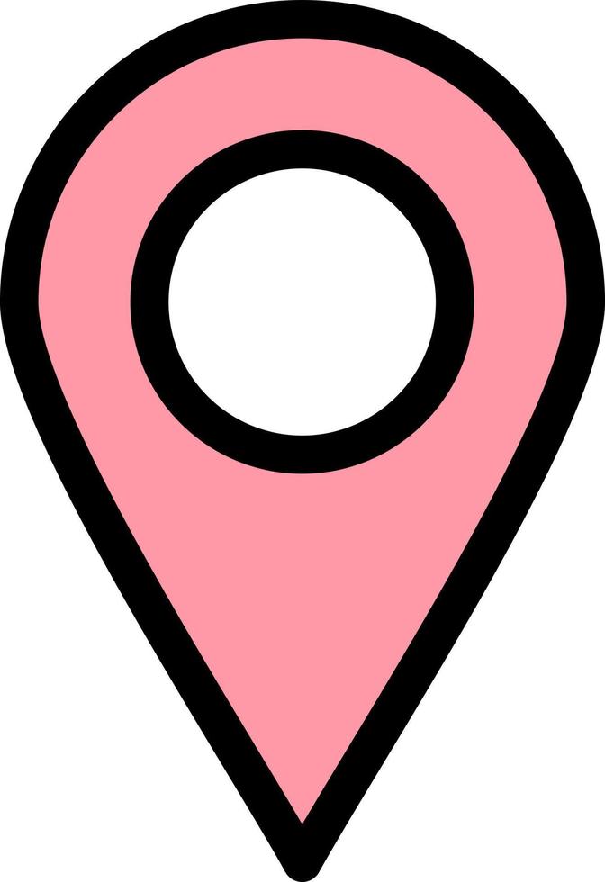 modelo de banner de ícone de vetor de ícone de cor plana de pino de marcador de local