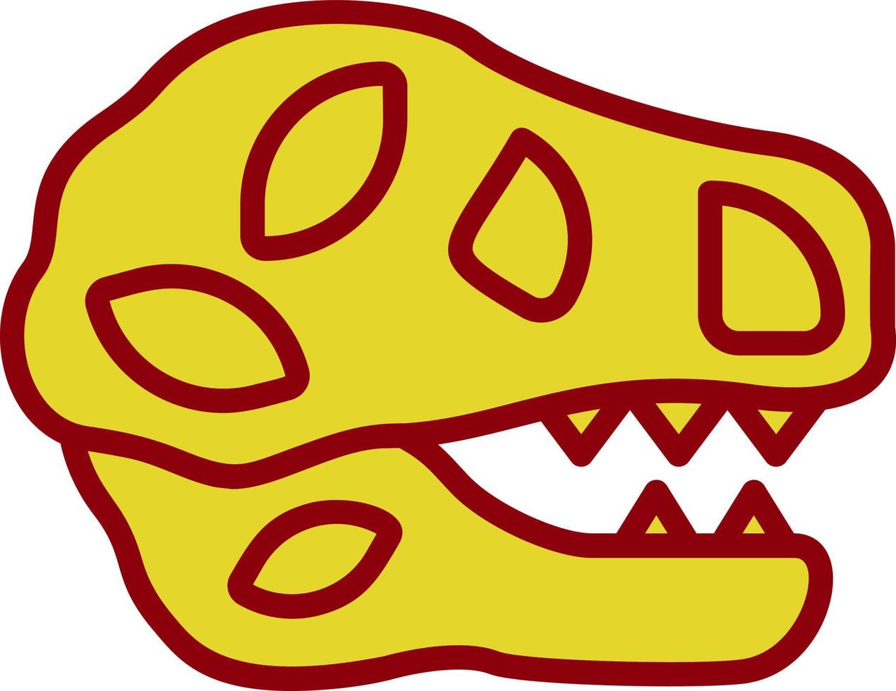 design de ícone vetorial de tiranossauro vetor