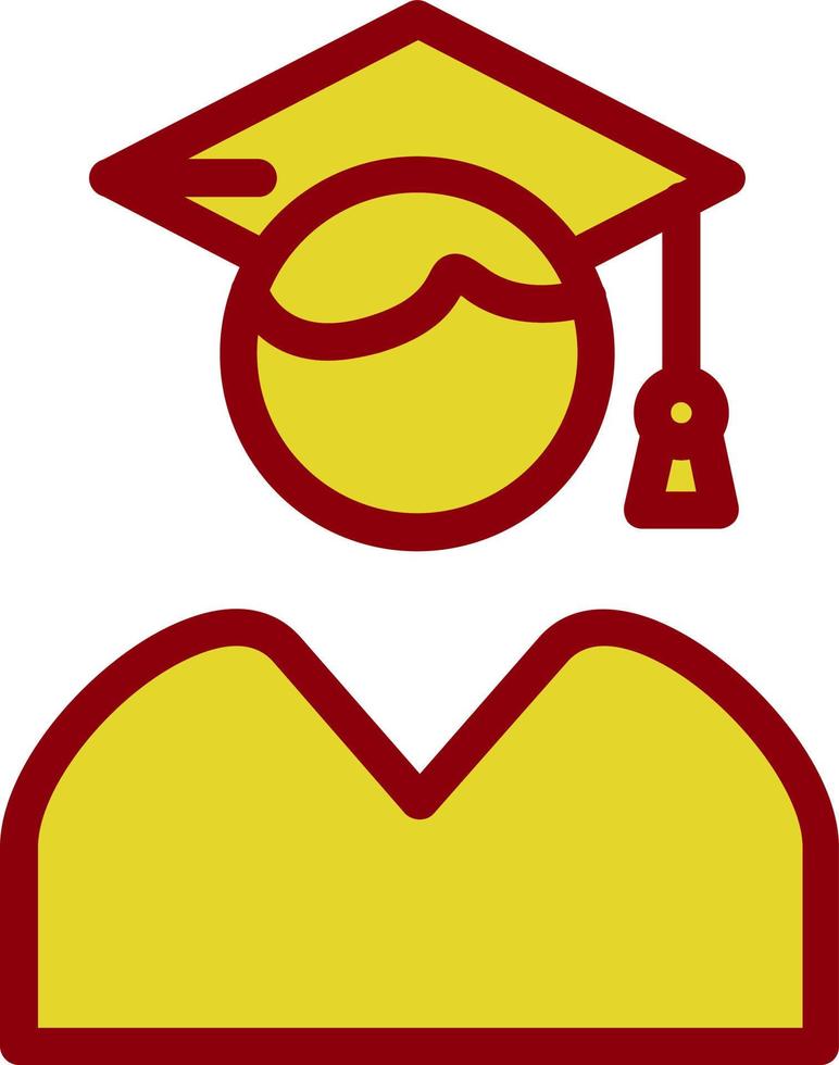 design de ícone vetorial de pós-graduação do usuário vetor