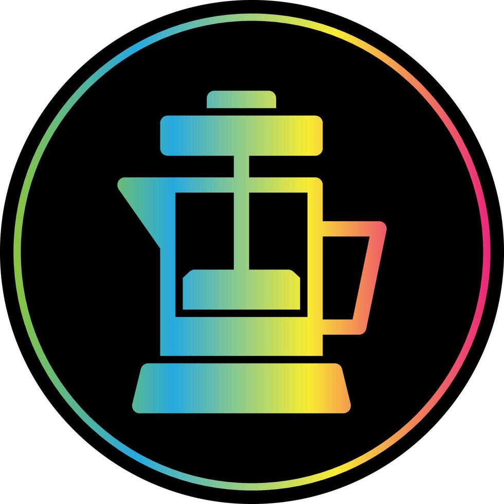 design de ícone vetorial de prensa de café vetor
