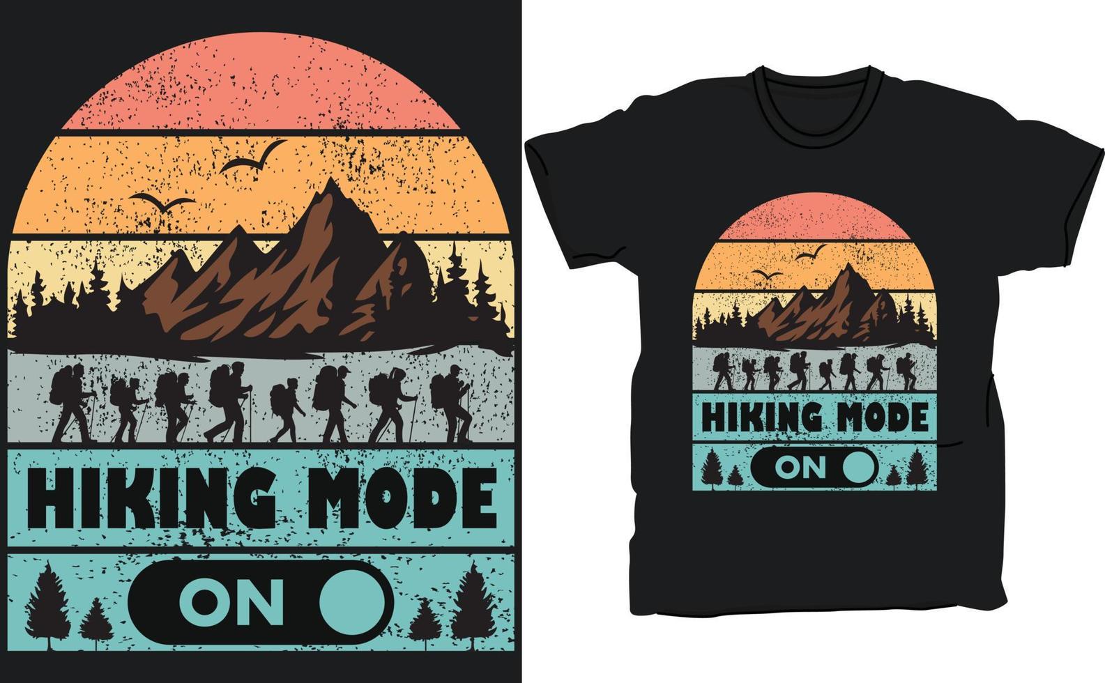 design de camiseta de aventura para caminhadas design de logotipo para caminhadas vetor
