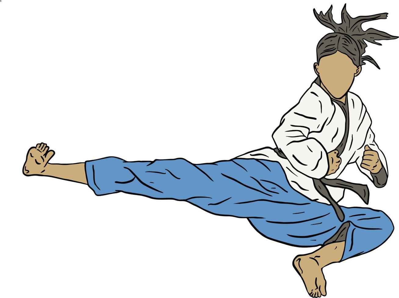 vetor de logotipo de ilustração de taekwondo