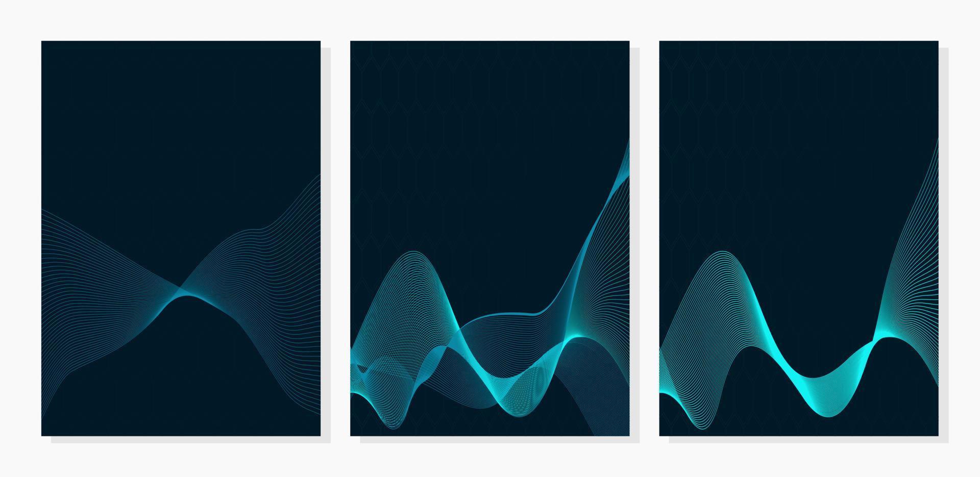 linhas abstratas de tecnologia e pôster de conexão de pontos ou capa... dados digitais de conexão e conceito de big data. visualização de dados digitais. ilustração vetorial vetor