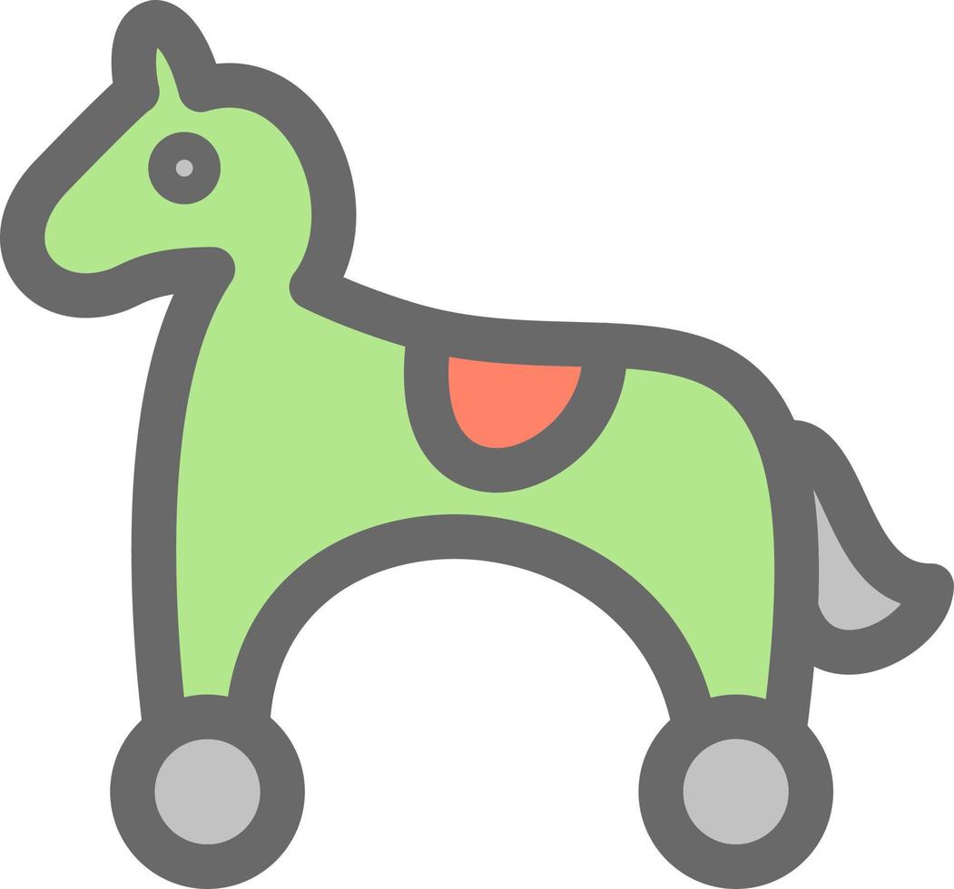 design de ícone de vetor de cavalo de brinquedo