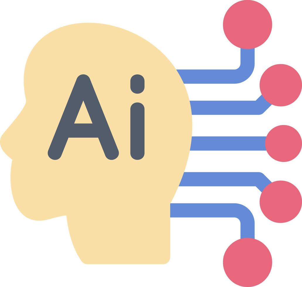 design de ícone de vetor de consciência artificial