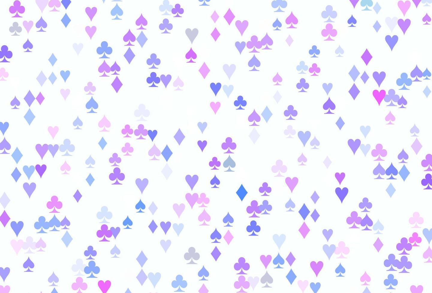 luz-de-rosa, azul padrão de vetor com símbolo de cartas.