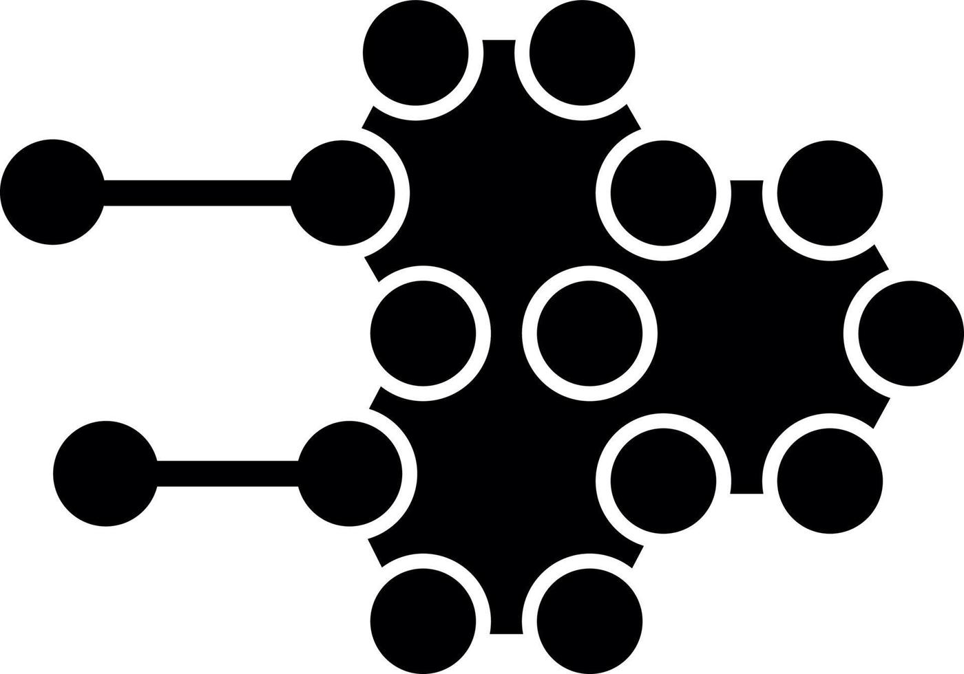 design de ícone de vetor de estrutura molecular