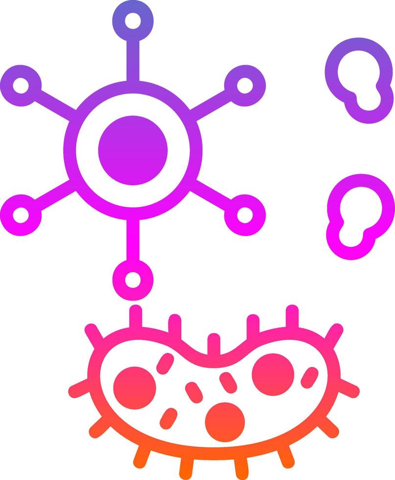 design de ícone de vetor de bactérias e vírus