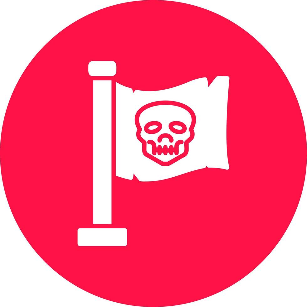 design de ícone criativo de bandeira de piratas vetor