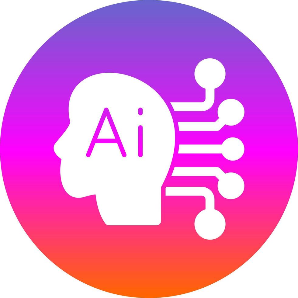 design de ícone de vetor de consciência artificial