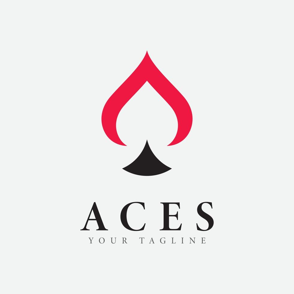 ícone de vetor de design de logotipo ases