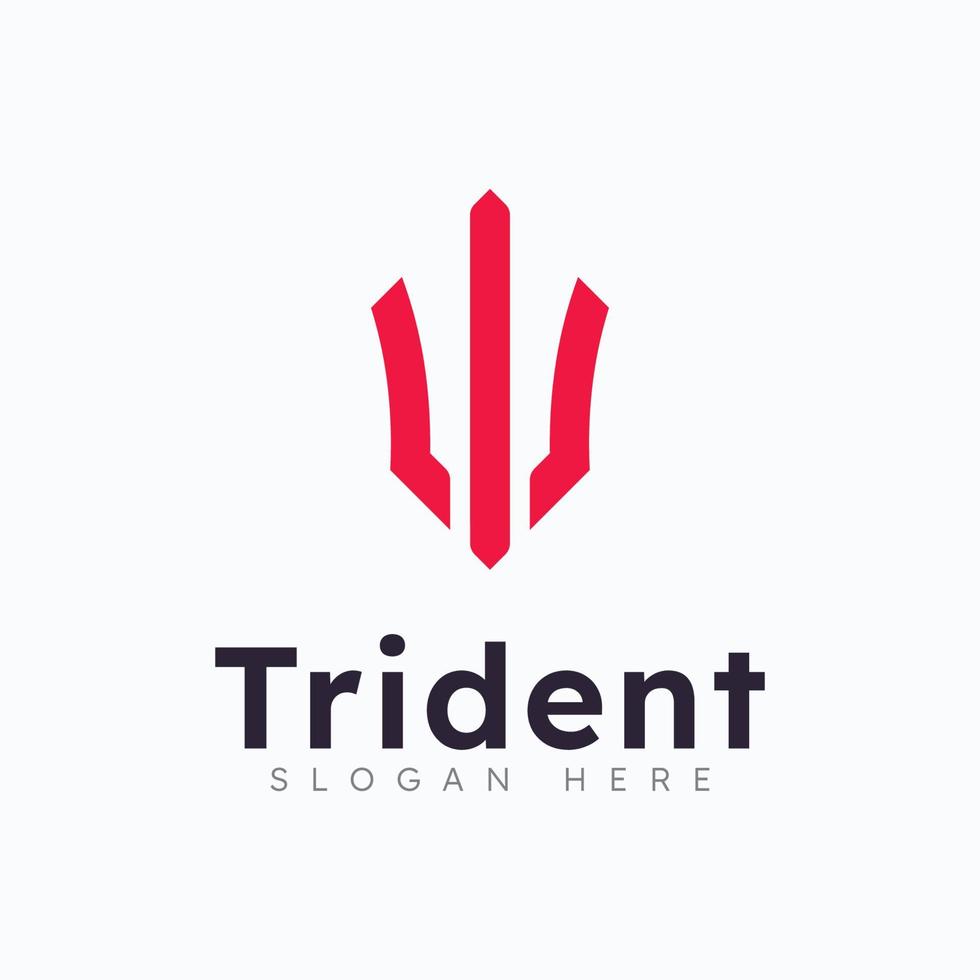 ilustração em vetor modelo de logotipo tridente