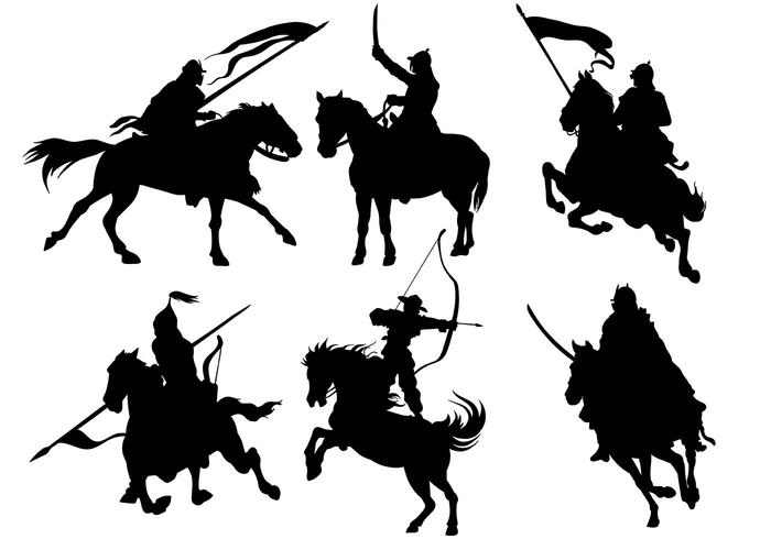 Ícones de vetor de cavalaria