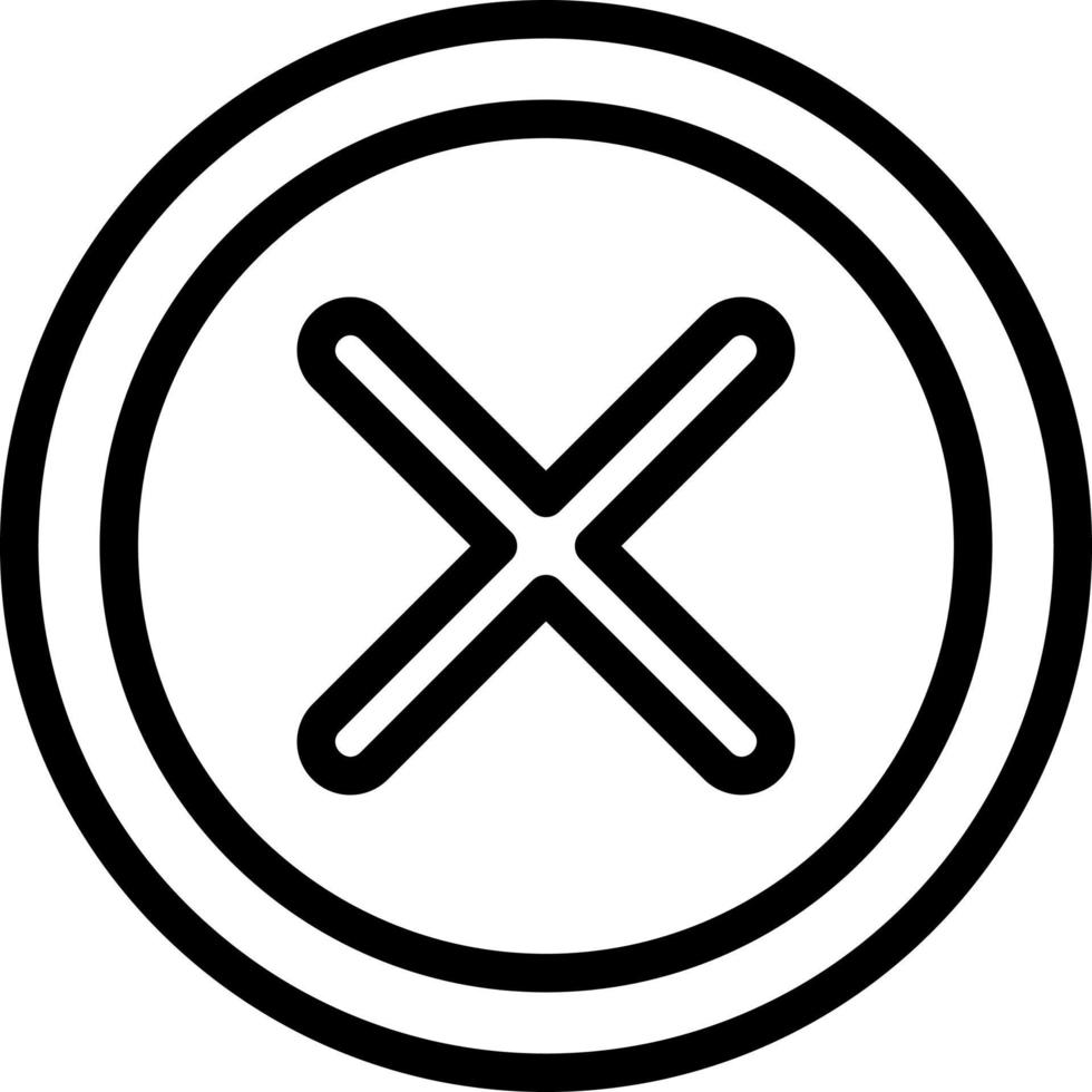 design de ícone vetorial cruzado vetor