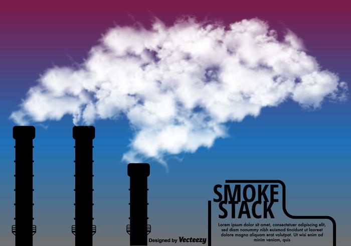 Smokestack de plantas industriais de vetores