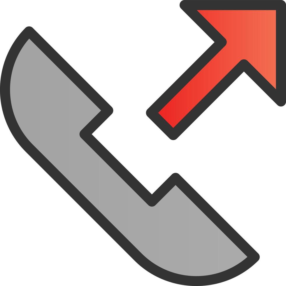 design de ícone de vetor de chamada de saída