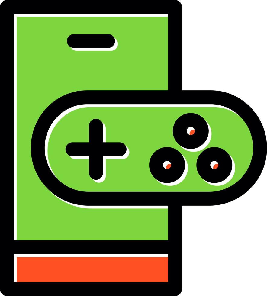 design de ícone de vetor de linha de jogos para celular
