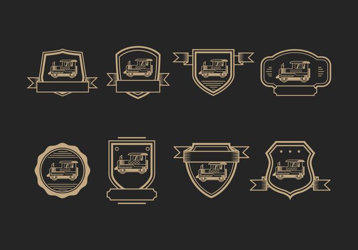 Logotipo de Logotipo Caboose Badges vetor