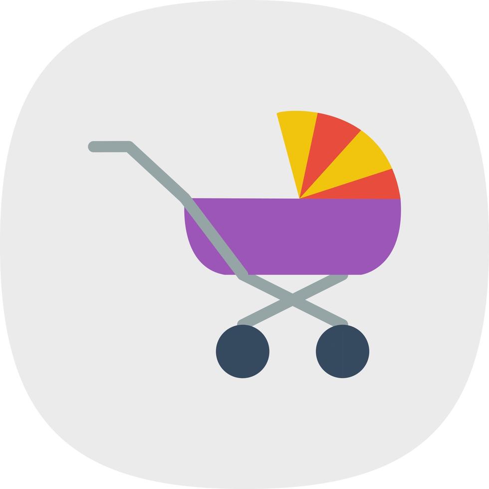design de ícone vetorial de carrinho de bebê vetor