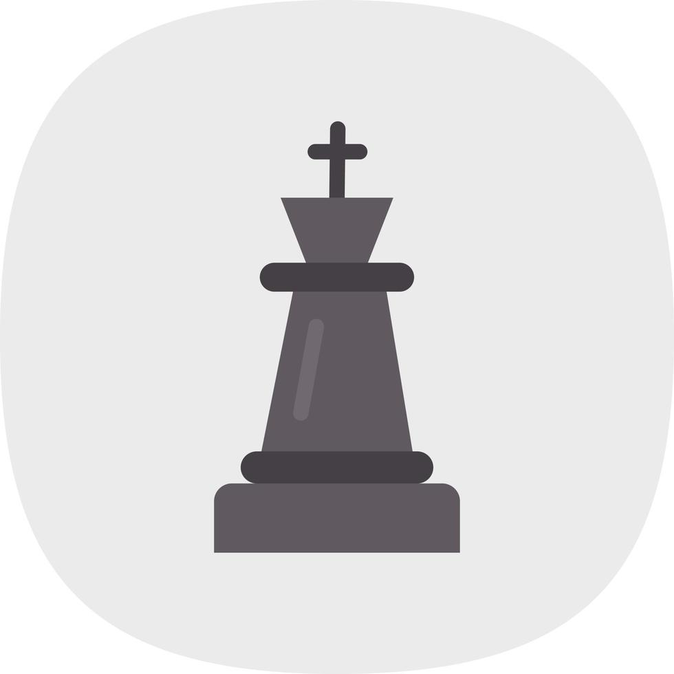 design de ícone de vetor de rei de xadrez