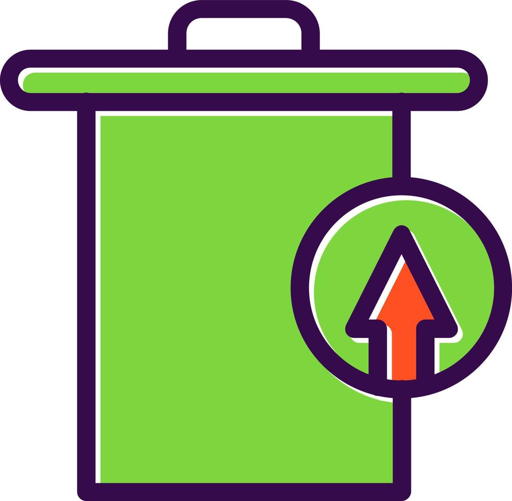 design de ícone de vetor alternativo de restauração de lixo