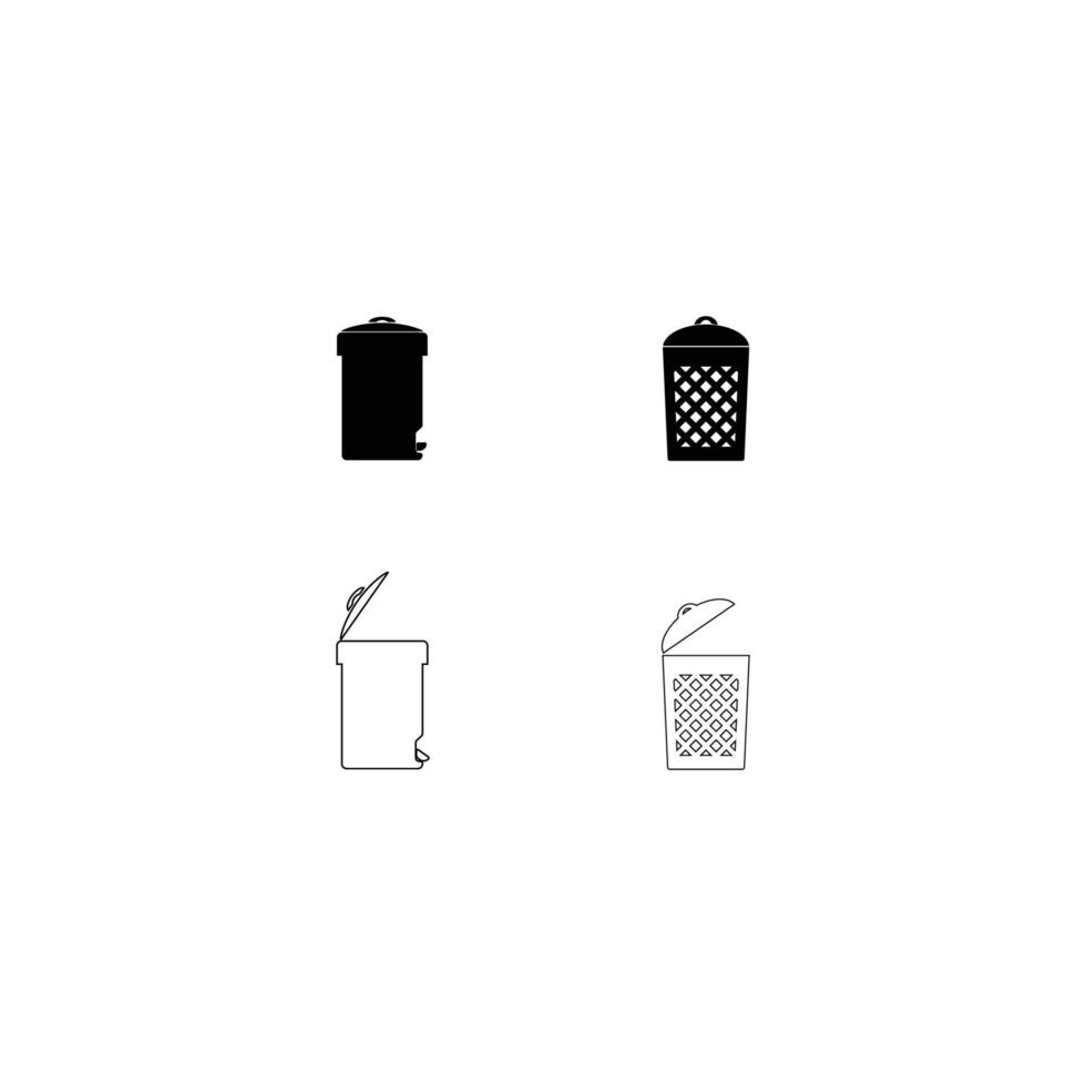 logotipo da lata de lixo vetor