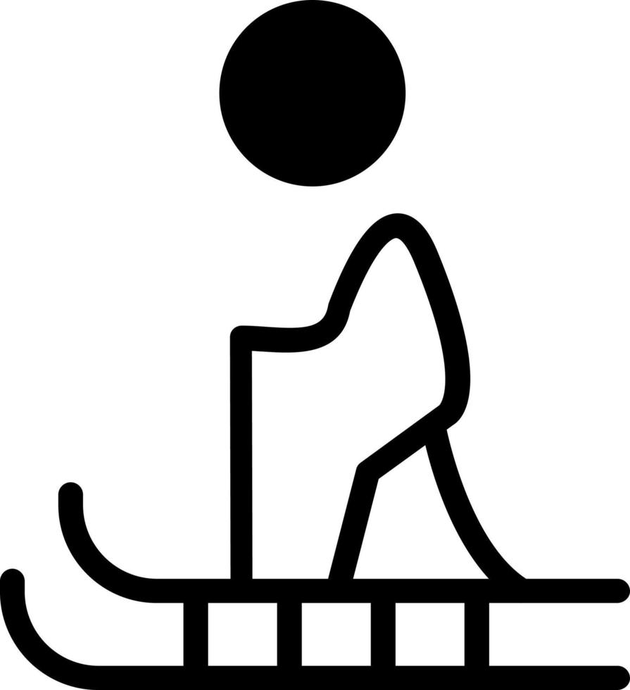 design de ícone de vetor nórdico de esqui
