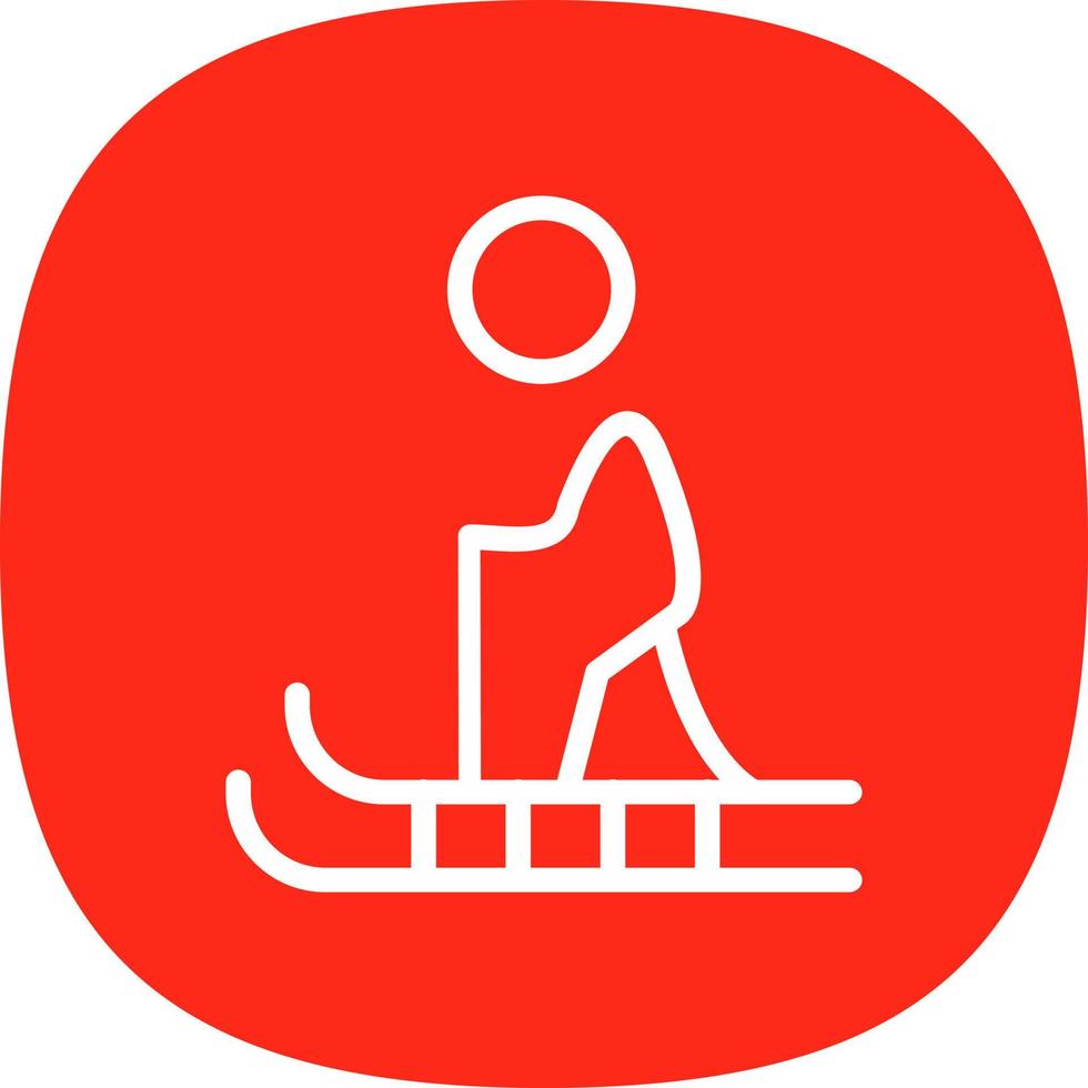 design de ícone de vetor nórdico de esqui