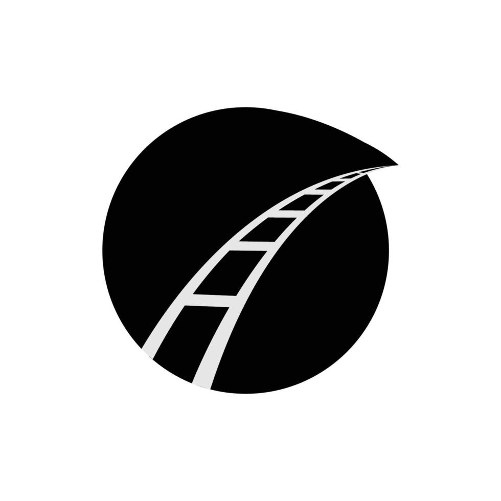 logotipo ferroviário preto vetor