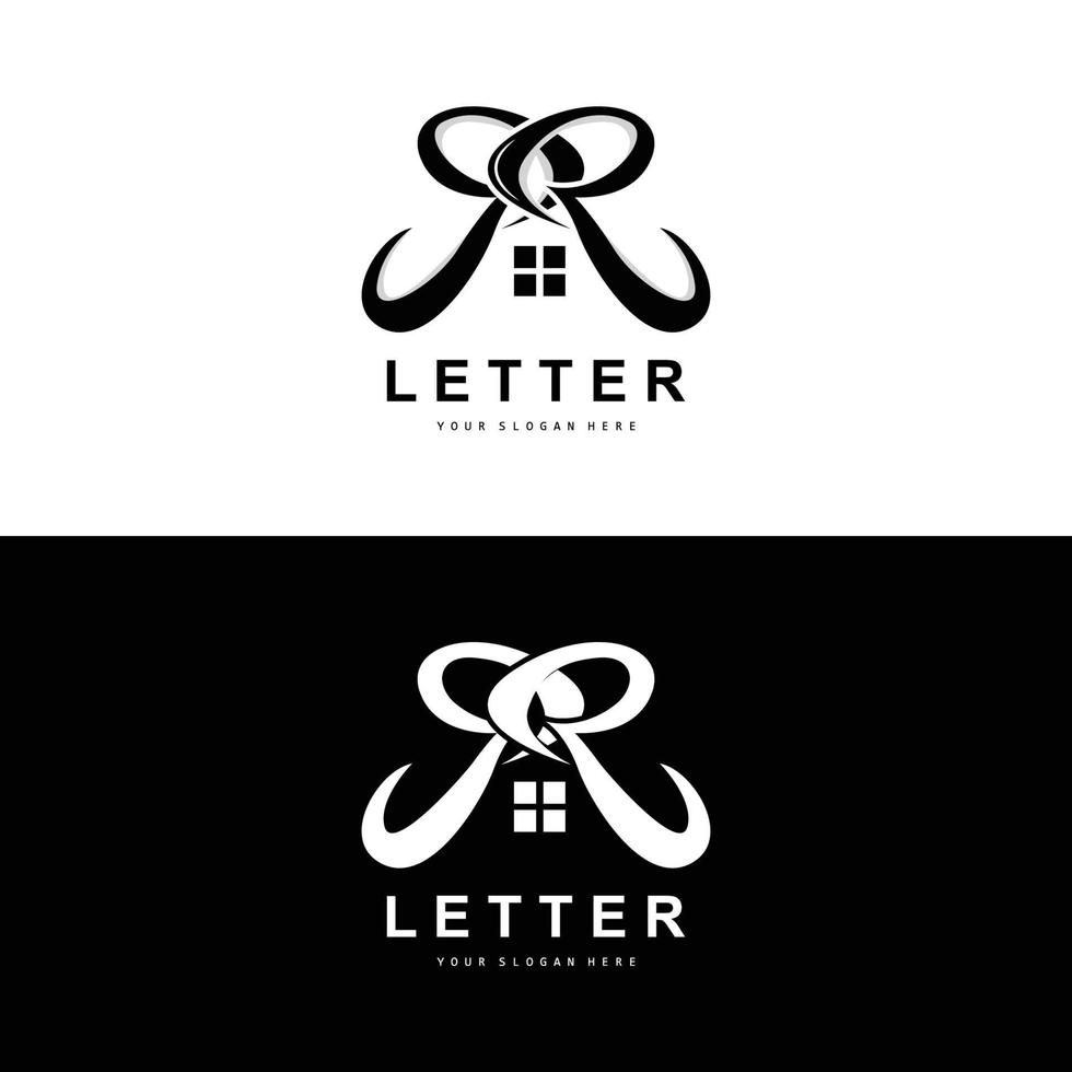 logotipo da letra r, símbolo do alfabeto vetorial, design para logotipos de marcas com letra inicial vetor