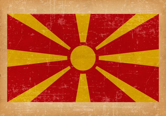 Bandeira do Grunge da Macedônia vetor