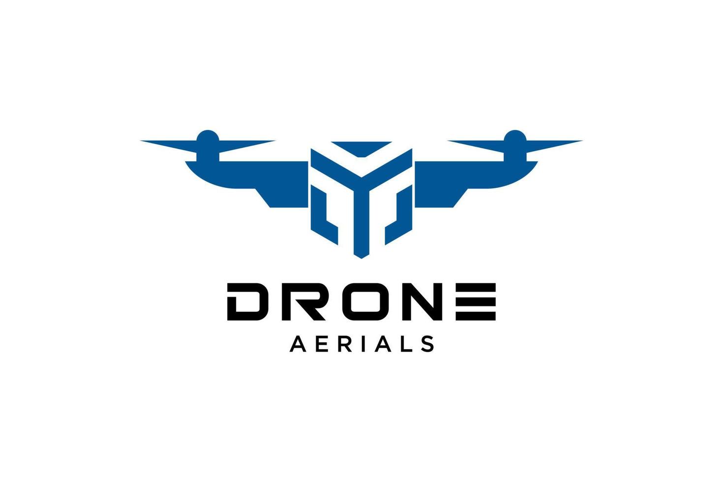 modelo de design de logotipo de drone letra y. vetor de ícone de drone de fotografia. design criativo. ilustração