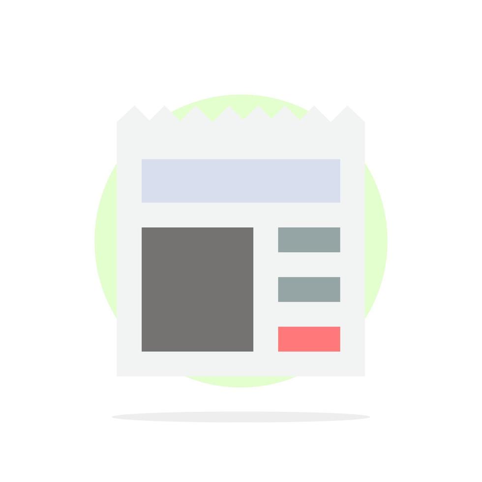 ícone de cor plana de fundo de círculo abstrato de banco de interface do usuário básico do documento vetor
