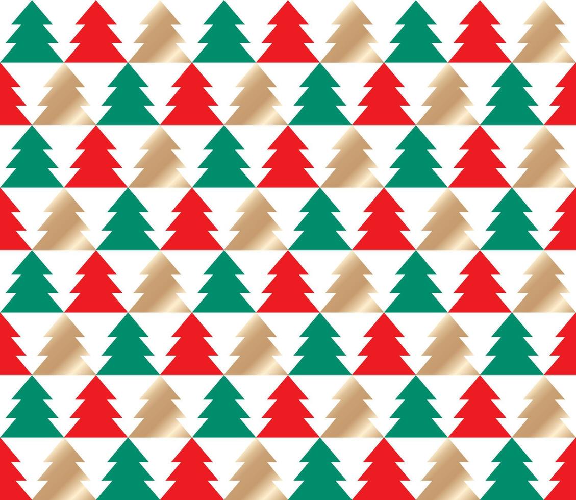 bonito feliz natal vermelho verde ouro pinheiro árvore de natal elemento estrela fundo ilustração vetorial para impressão de tecido papel de embrulho roupas decoração festival de celebração de festa de natal vetor