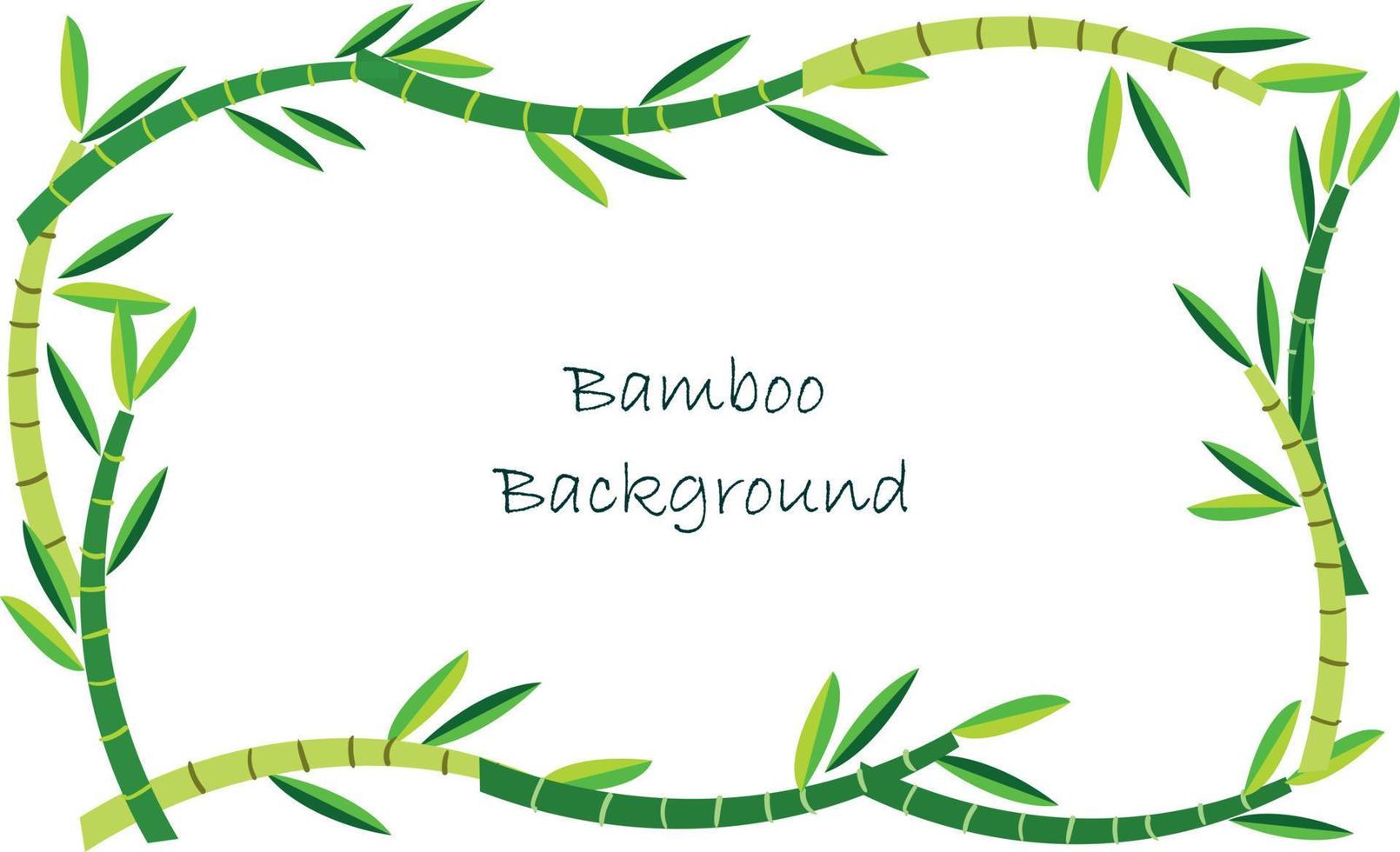 moldura de folha de árvore de bambu vetor