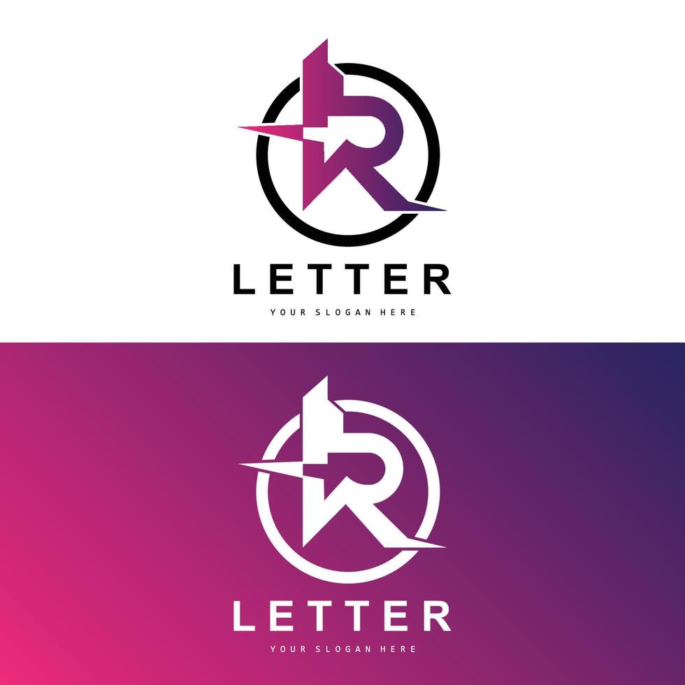 logotipo da letra r, símbolo do alfabeto vetorial, design para logotipos de marcas com letra inicial vetor