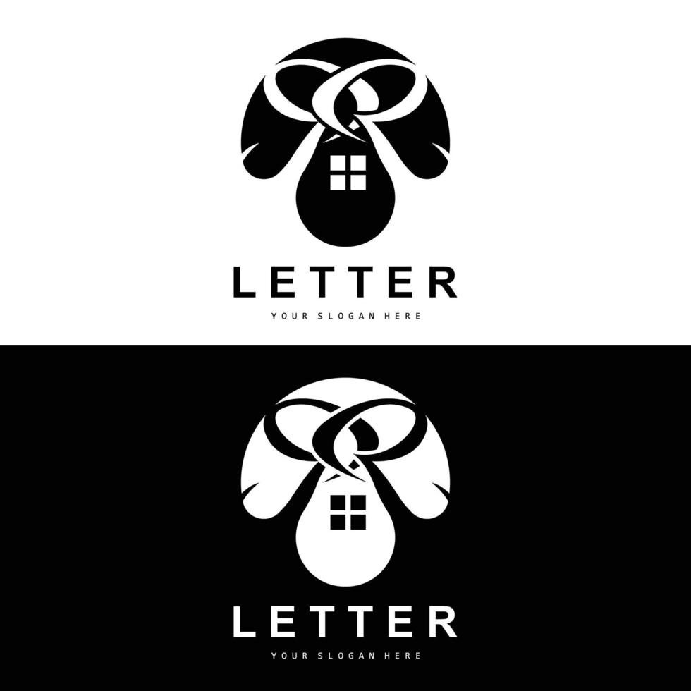 logotipo da letra r, símbolo do alfabeto vetorial, design para logotipos de marcas com letra inicial vetor