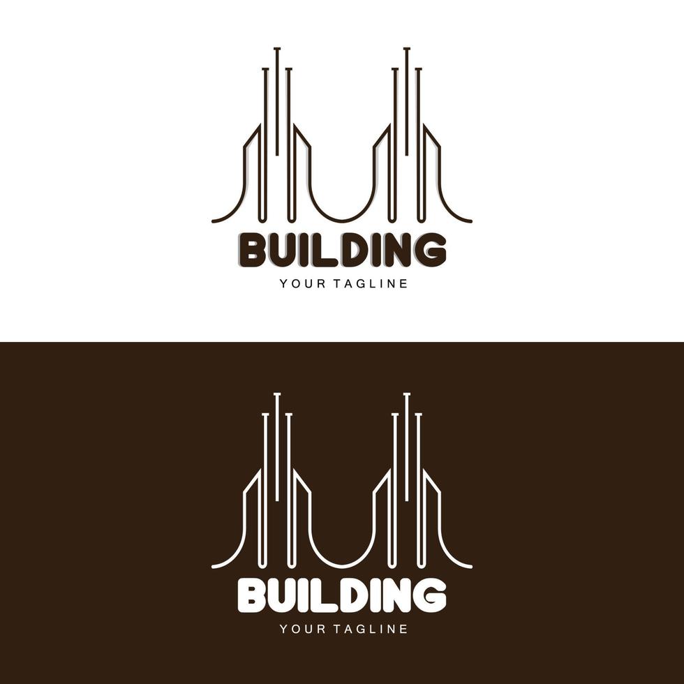 logotipo de design de casa, logotipo de construção, ícone de propriedade e empresa de construção vetor