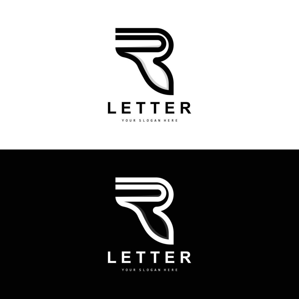 logotipo da letra r, símbolo do alfabeto vetorial, design para logotipos de marcas com letra inicial vetor