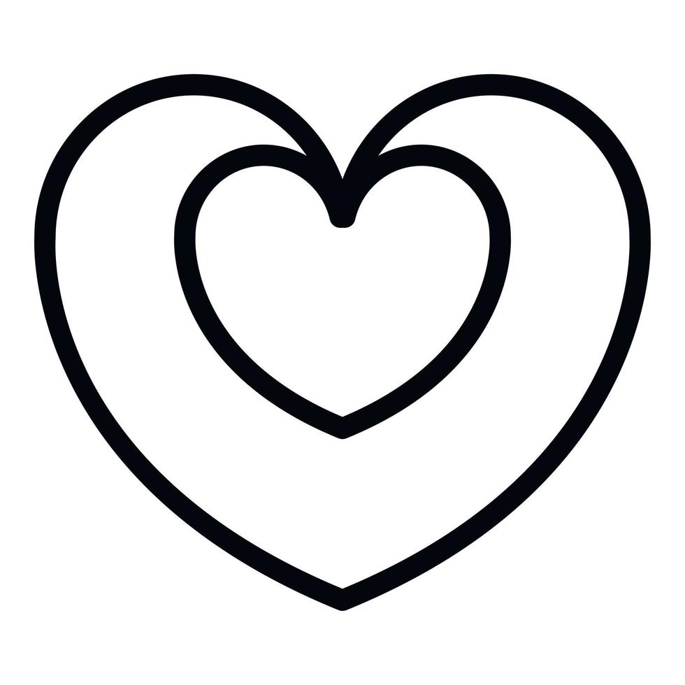 ícone de coração de bônus, estilo de estrutura de tópicos vetor
