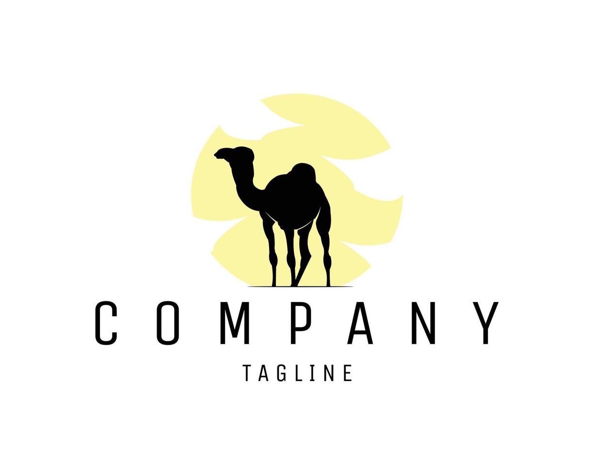 logotipo da silhueta do camelo isolado no fundo branco que mostra do lado. melhor para distintivos, emblemas, ícones e para a indústria animal. ilustração vetorial disponível no eps 10. vetor