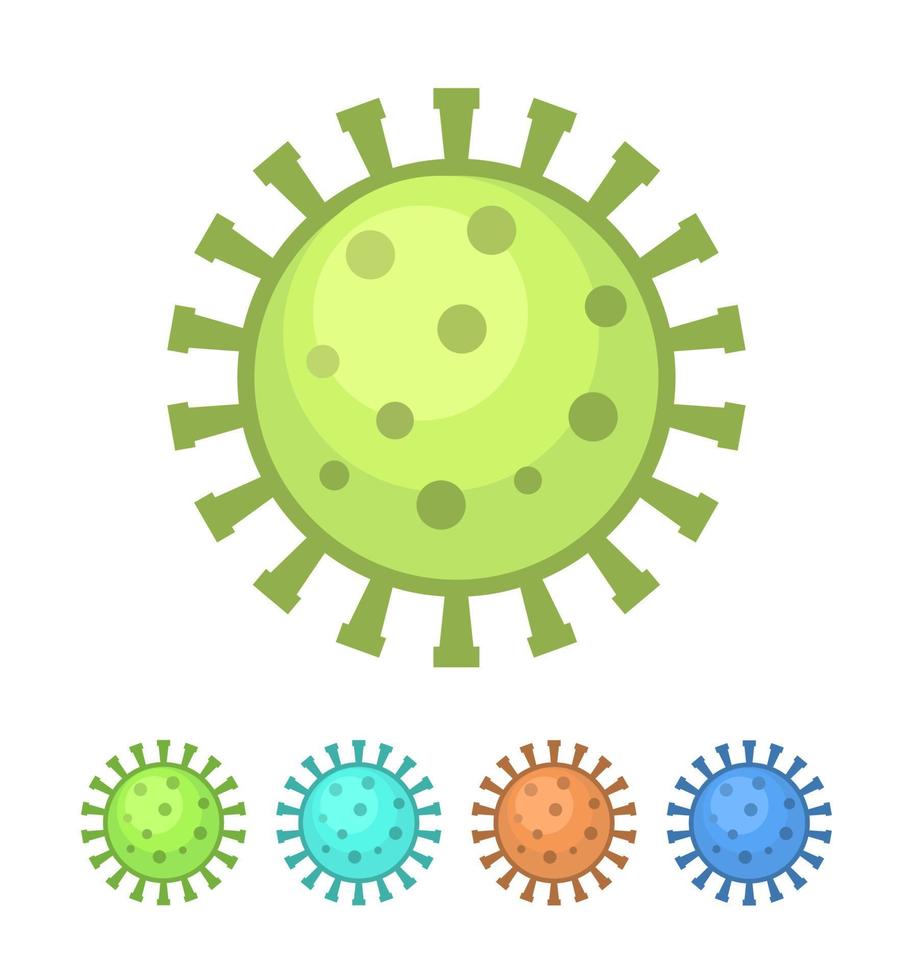 ilustração vetorial colorida isolada de coronavírus covid vetor