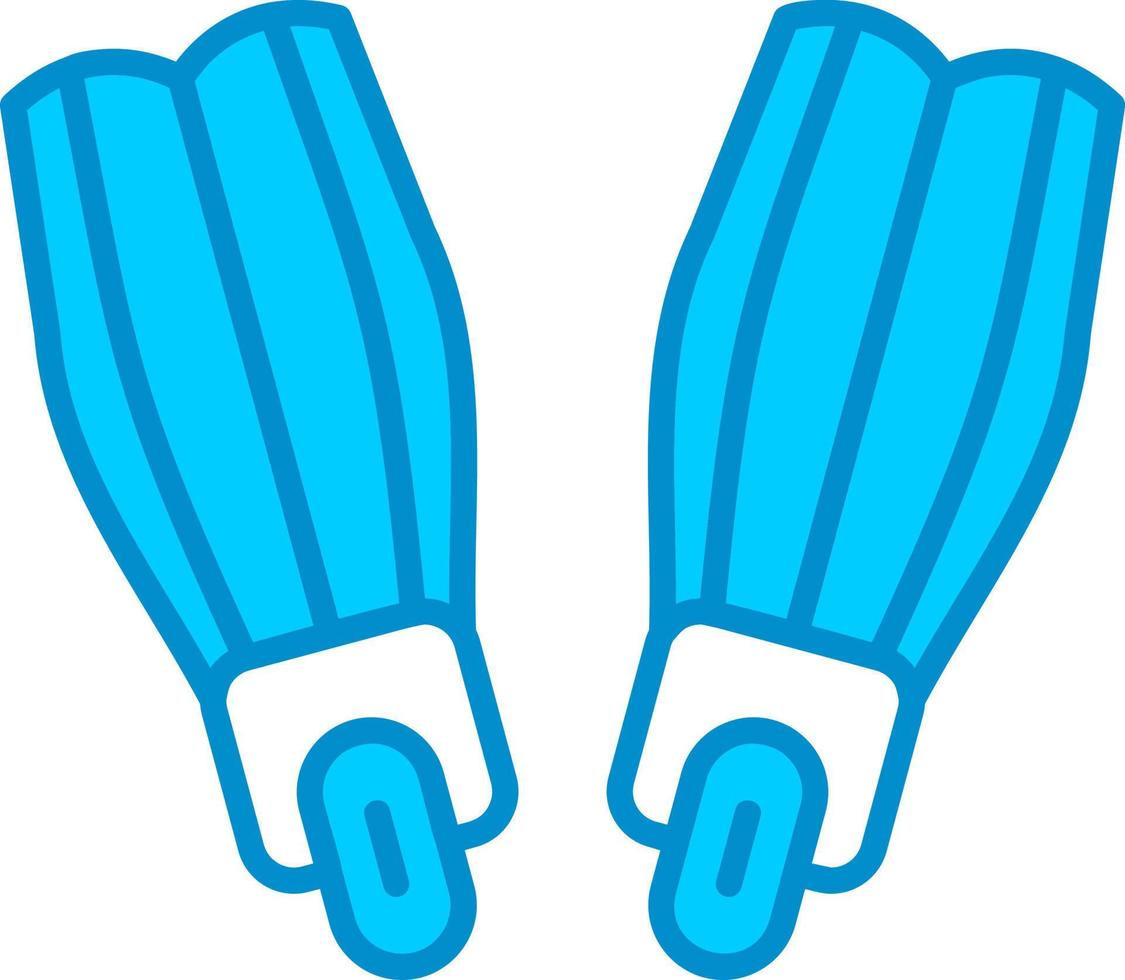 design de ícone criativo de nadadeiras vetor