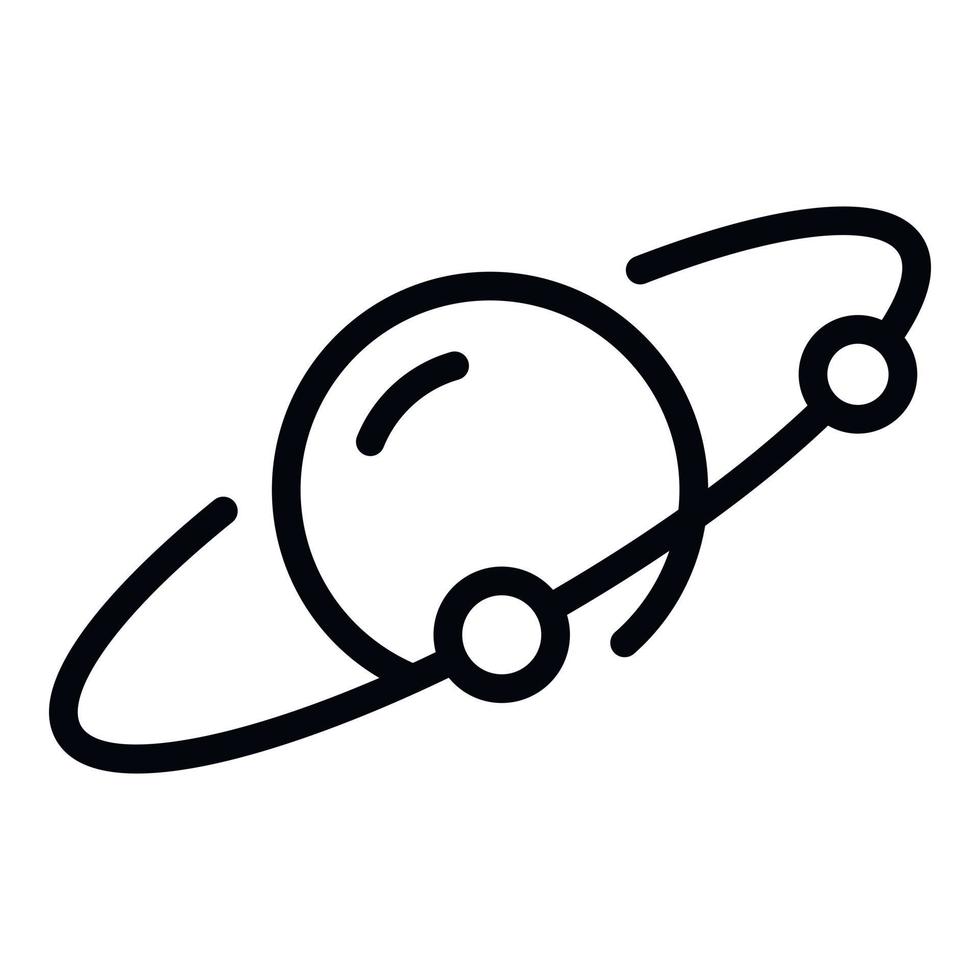 ícone de movimento planetário, estilo de estrutura de tópicos vetor