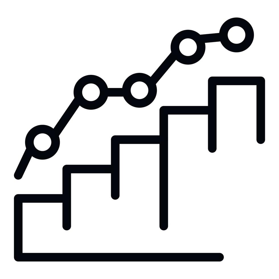 ícone do gráfico de classificação, estilo de estrutura de tópicos vetor